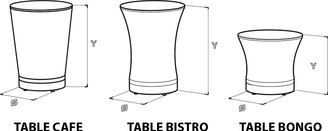 mobilier gonflable - table - croquis