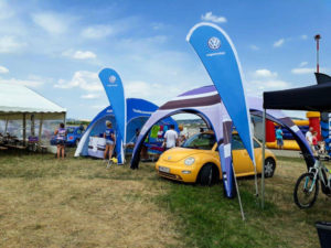 Drapeau de plage pour volkswagen